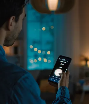 Building energy management app on a smartphone