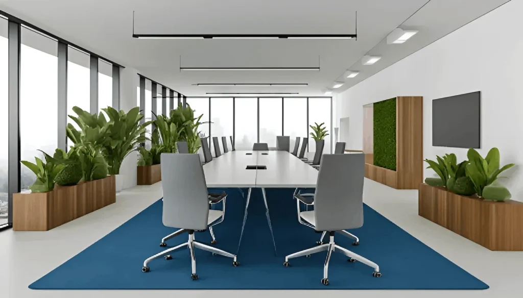 Modern office fit-out with meeting table